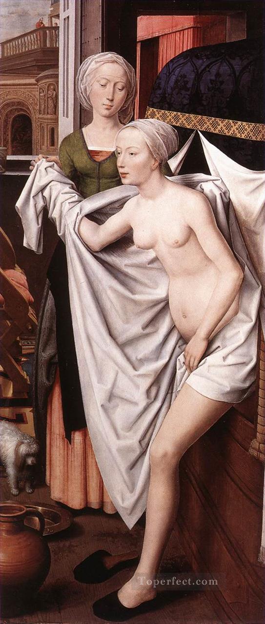 バテシバ 1485 オランダ ハンス メムリンク油絵